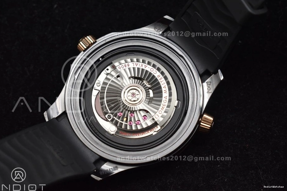 Black A Strap RG 300m Neat 1:1 Dial Seamaster Black VSF 1070 Ceramic Best on Bezel Black Edition 43.5mm Rubber 1112